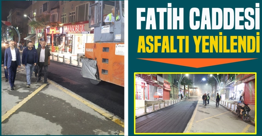 Fatih Caddesi’nin asfaltı yenilendi