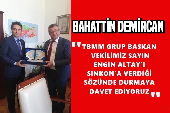 Demircan TBMM Başkanvekili Altay