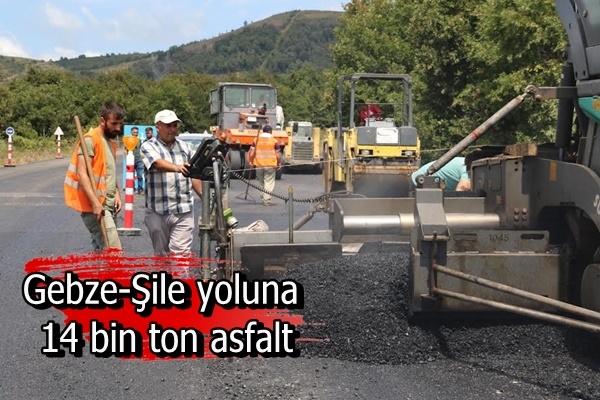 Gebze-Şile yoluna 14 bin ton asfalt