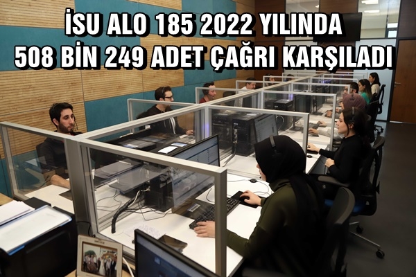 İSU ALO 185 2022 YILINDA 508 BİN 249 ADET ÇAĞRI KARŞILADI