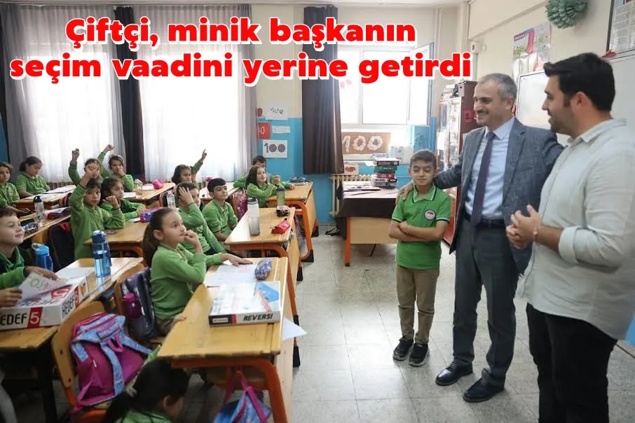 Çiftçi, minik başkanın seçim vaadini yerine getirdi