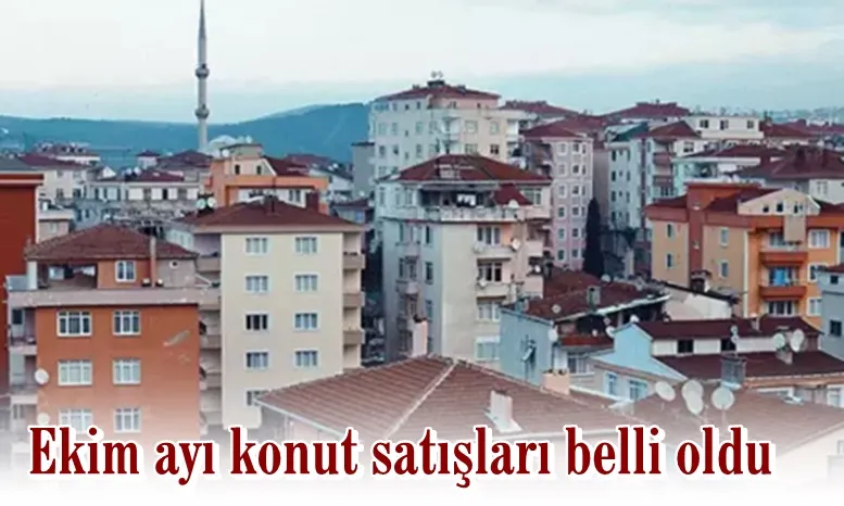 Ekim ayı konut satışları belli oldu