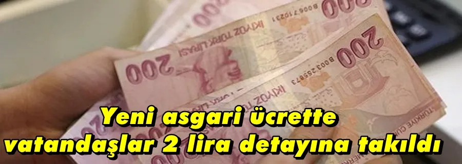 Yeni asgari ücrette vatandaşlar 2 lira detayına takıldı