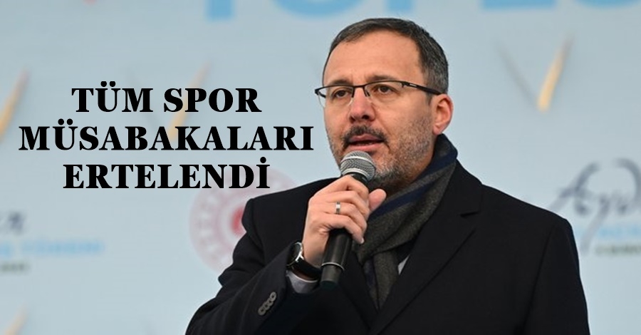 Tüm Spor Müsabakaları Ertelendi