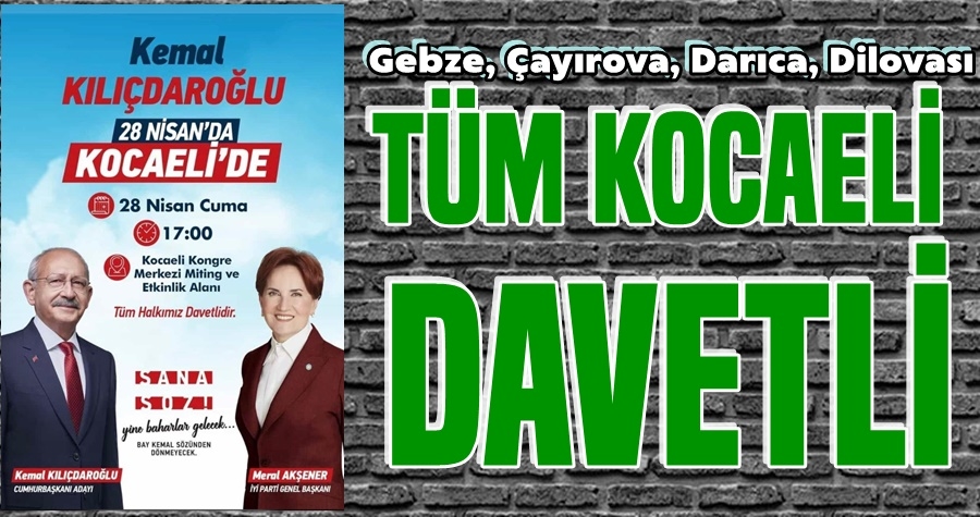 Tüm Kocaeli Mitinge Davetli