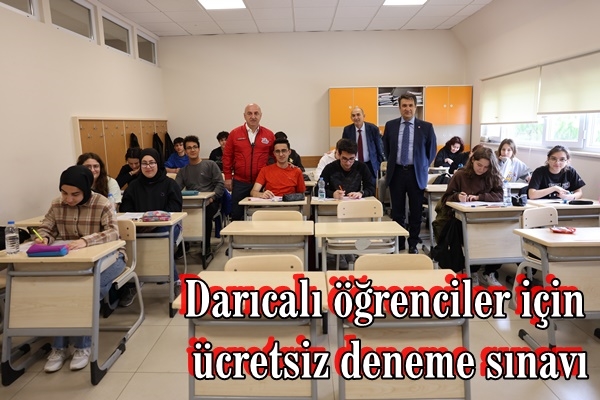 Darıcalı öğrenciler için ücretsiz deneme sınavı