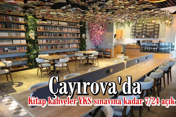 Kitap kahveler YKS sınavına kadar 7/24 açık