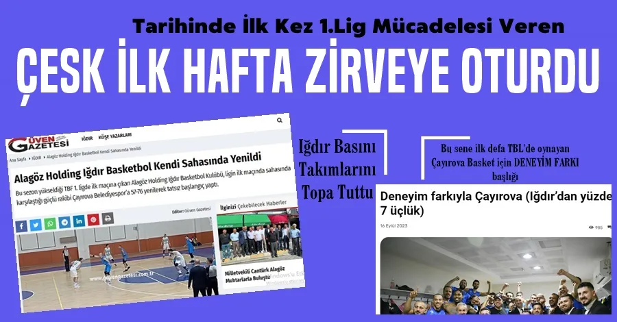 ÇESK İLK HAFTA ZİRVEDE