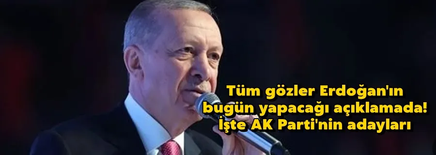Tüm gözler Erdoğan