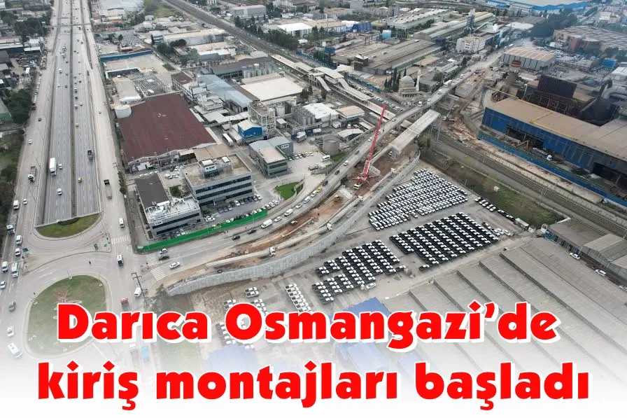 Darıca Osmangazi’de kiriş montajları başladı