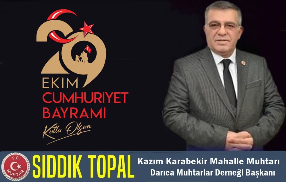 Başkan ve Muhtar Topal Cumhuriyet Bayramını Kutladı