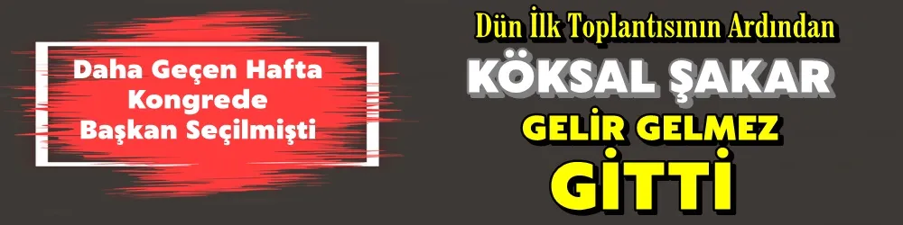 Şakar Gelir Gelmez, GİTTİ!