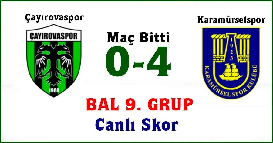 Çayırovaspor-Karamürselspor