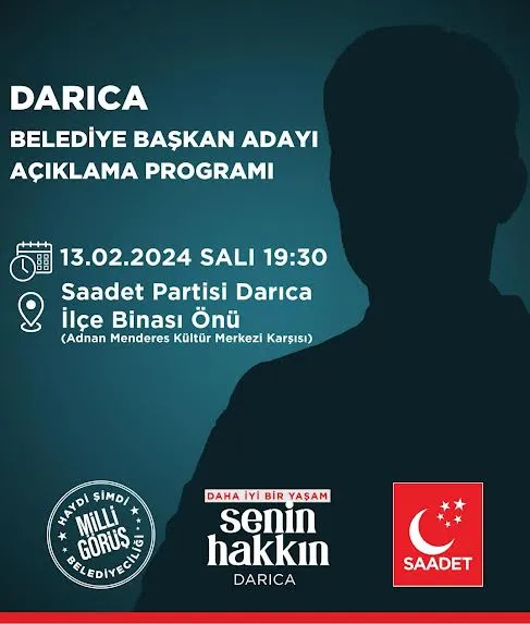 Darıca Saadet Adayını Açıklıyor