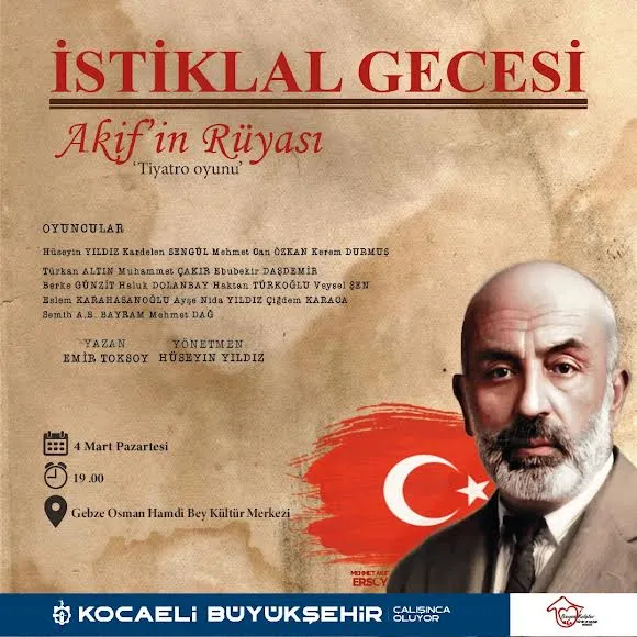 İstiklal Gecesiyle Akif Anılacak