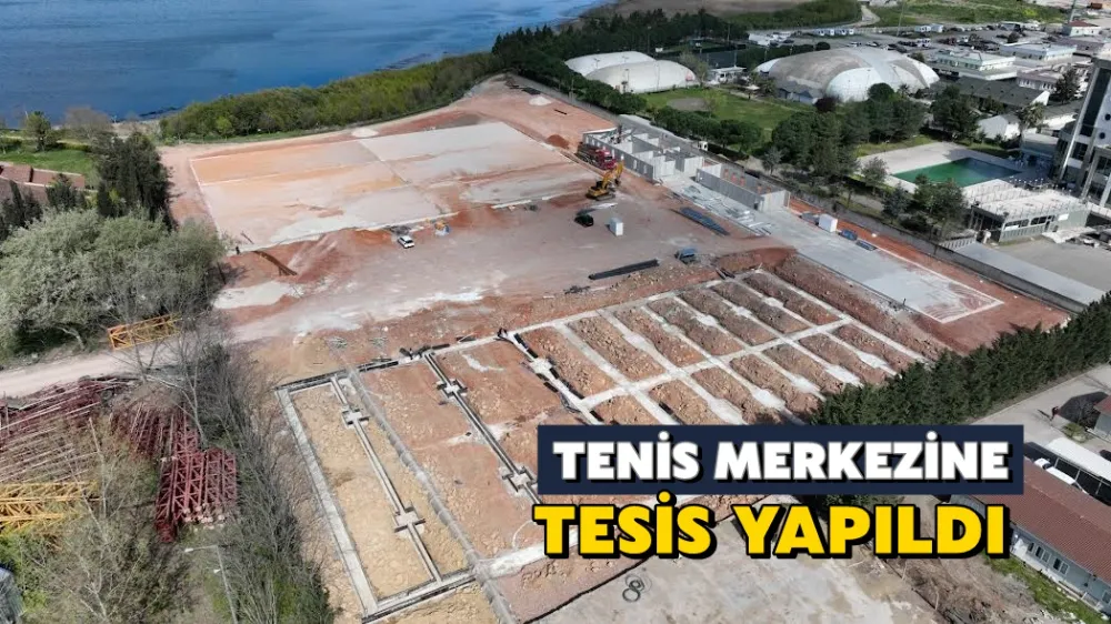 Tenis merkezine modern sosyal tesis binası