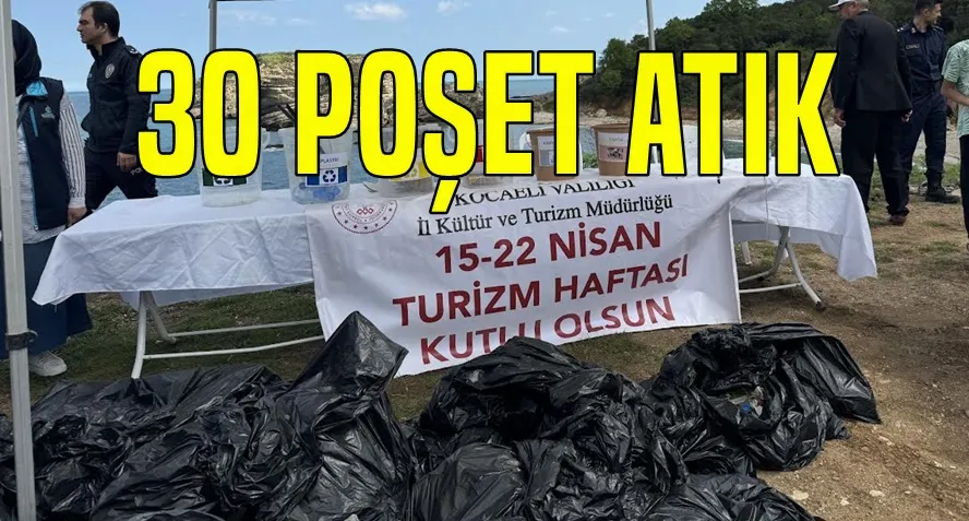 30 poşet atık