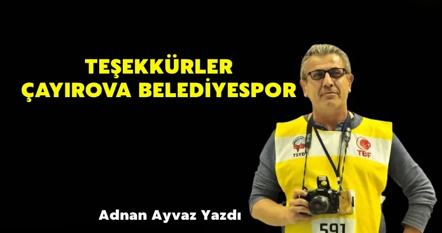 Teşekürler Çayırova Belediyespor