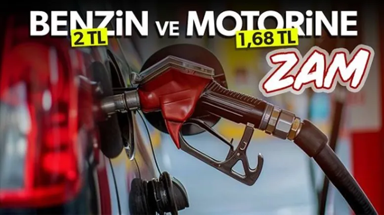 Benzine 2 TL, motorine 1,68 TL zam yapıldı