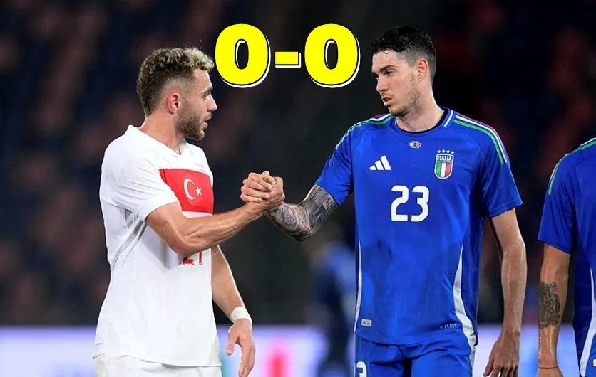 İtalya 0-0 Türkiye.