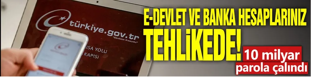 E-Devlet ve banka hesaplarınız tehlikede: 10 milyar parola çalındı!