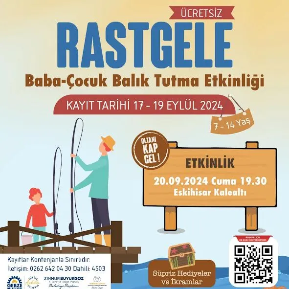 Gebze’de ‘Baba-Çocuk Balık Tutma’ Etkinliğine Davet