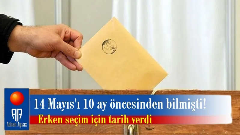  Erken seçim için tarih verdi