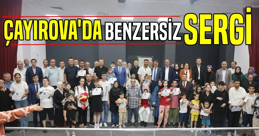 Çayırova’da engelsiz yüreklerin eserleri sergilendi