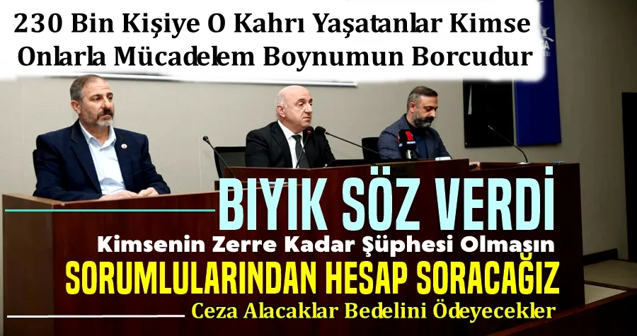 O kahrı yaşatanlar bedel ödeyecek