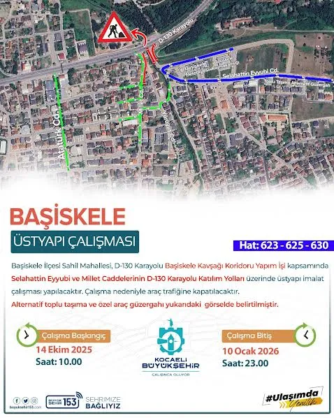 D-130’da trafik düzenlemesi