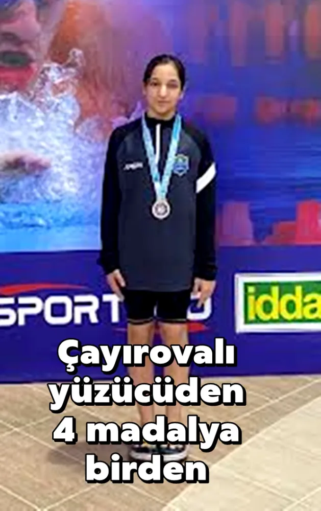 Çayırovalı yüzücüden 4 madalya birden