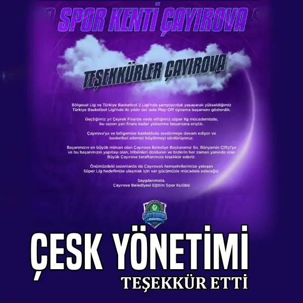 ÇESK Yönetimi Teşekkür Etti