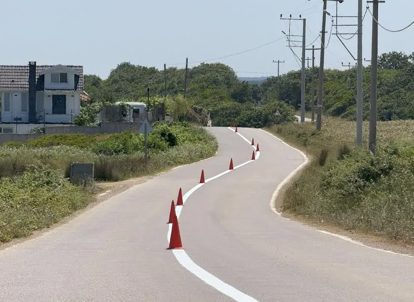 Yol çizgileri ile ulaşım güvenli hale geliyor