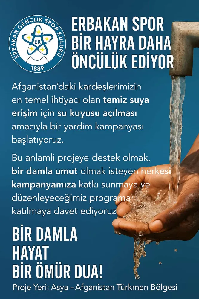 Erbakan Spor Kulübü’nden Afganistan Türkmen Köyü’ne Su Kuyusu!
