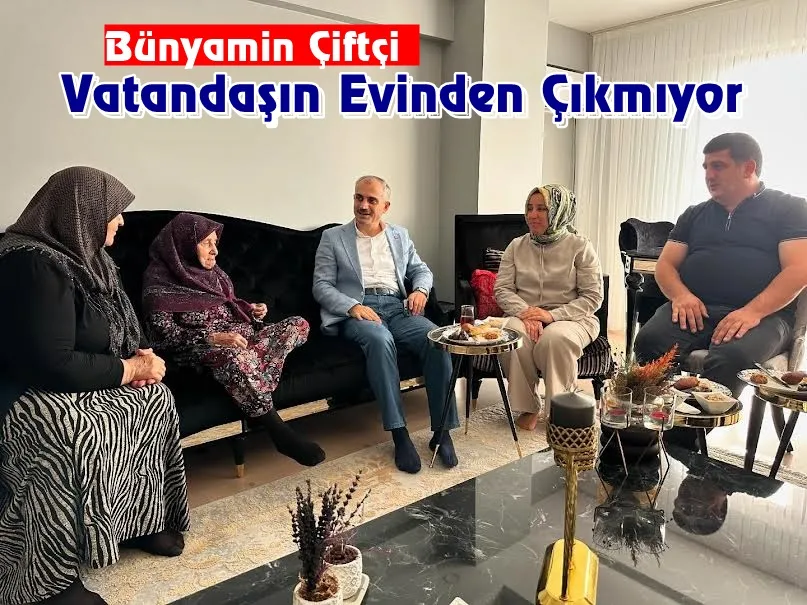 Başkan Çiftçi, ilçe sakinleriyle bir arada