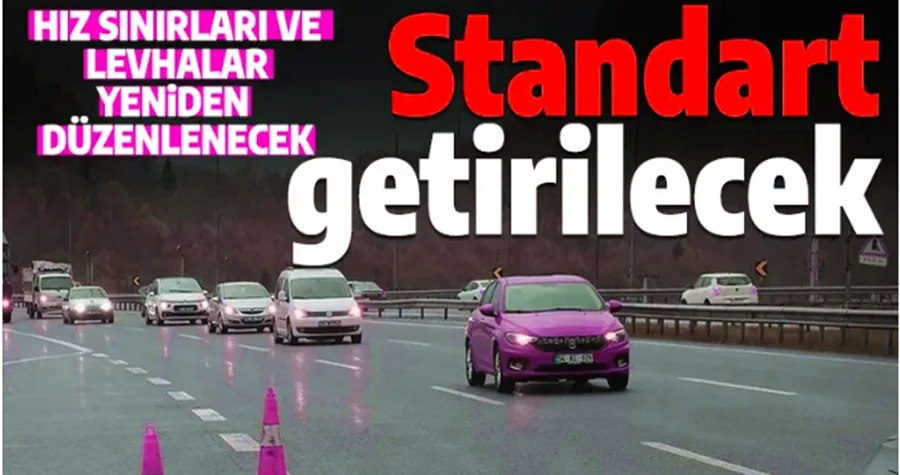 Hız sınırları ve levhalar yeniden düzenlenecek