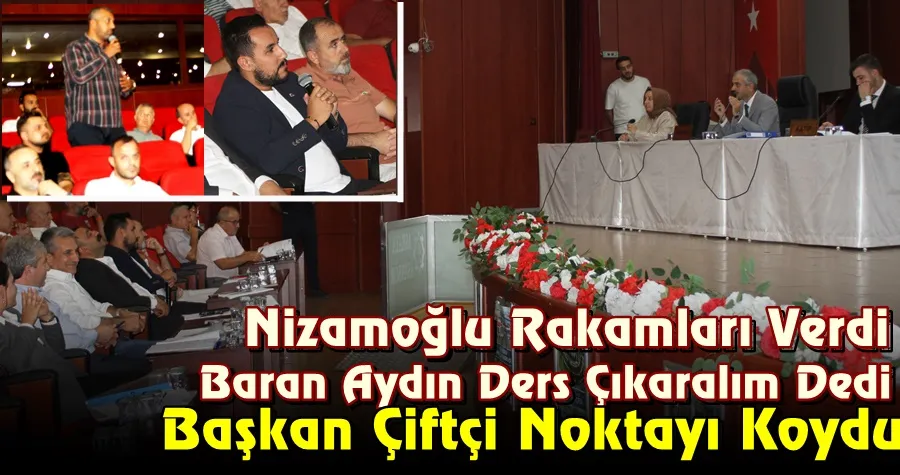 Nizamoğlu Rakamları verdi, Baran Aydın Ders Çıkaralım dedi, Çiftçi nokta koydu